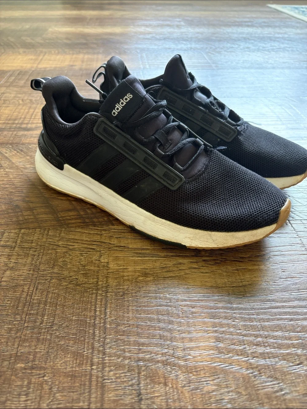 adidas Men’s Black and White Running Sneakers